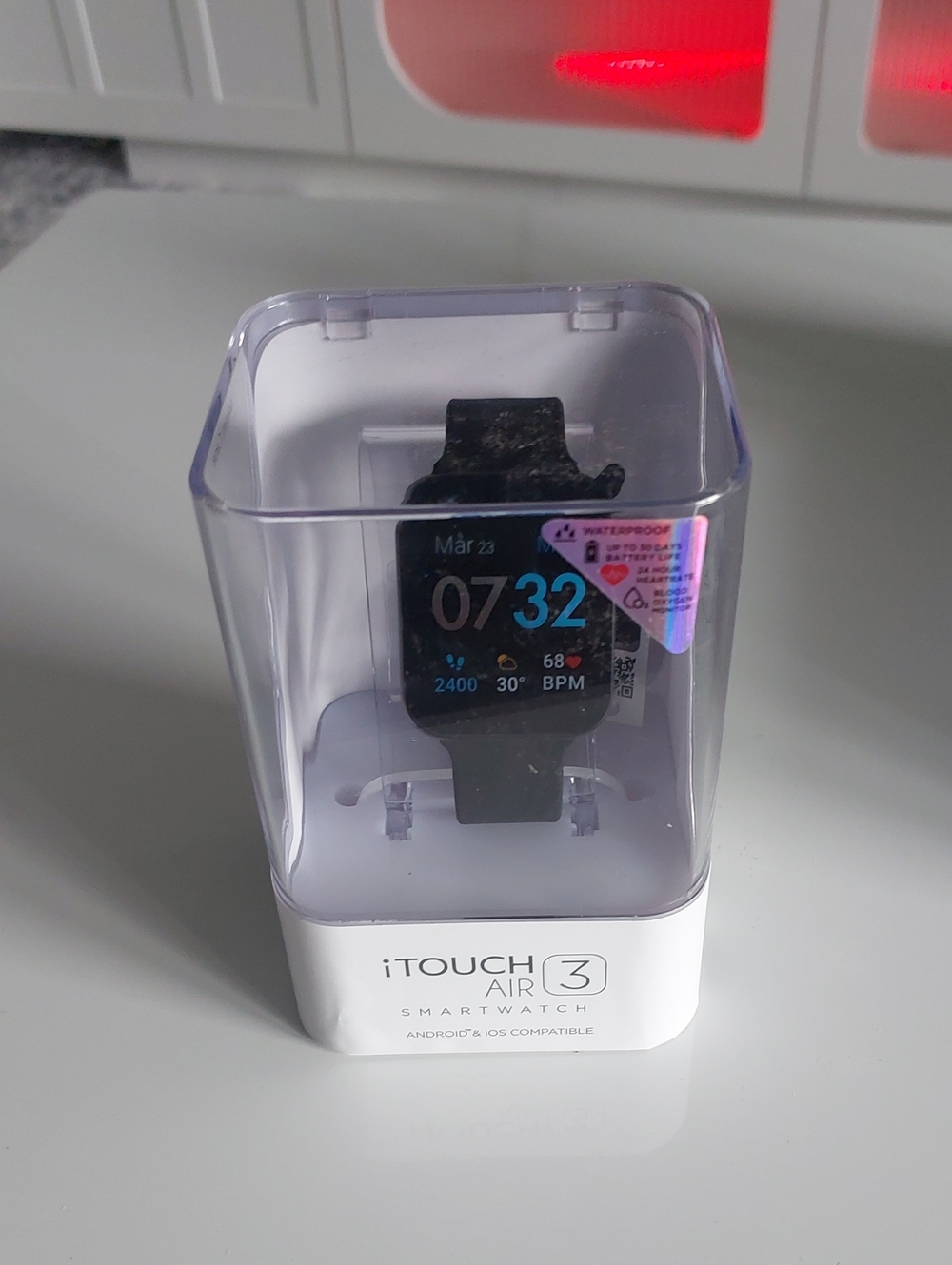 Air 3 Black Smartwatch - Fitness Tracker with Heart Rate